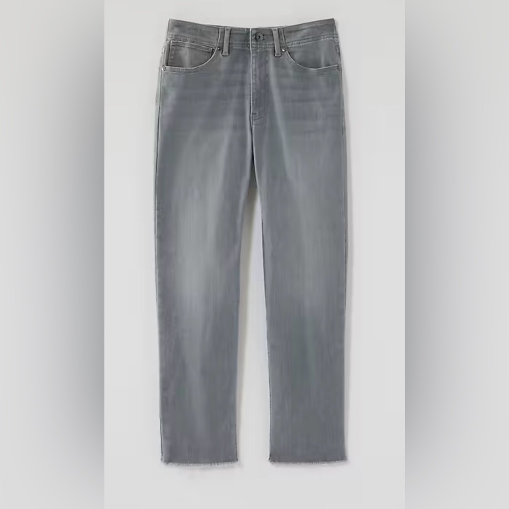 J.Jill Denim High-Rise Straight-Leg Crop Lead Wash Size 12